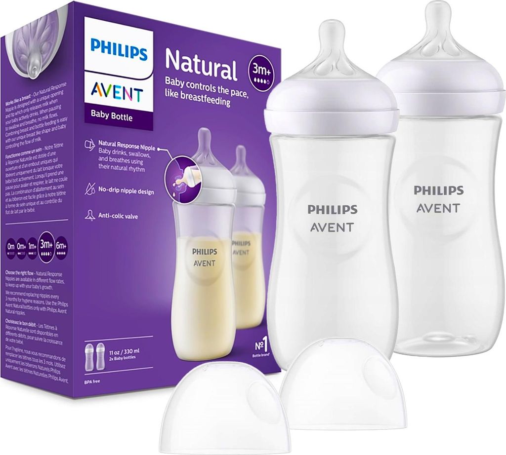 Philips Avent Flasche SCY906 330 ml RESPONSE PATTER 3m+ x2