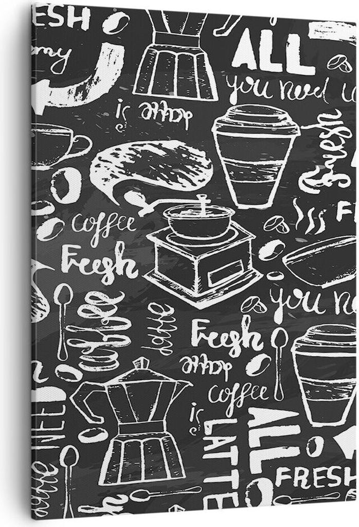 Bild auf Leinwand - Leinwandbild - Einteilig - Graffiti modern - 50x70cm - Wand Bild - Wanddeko - Wandbilder - Leinwanddruck - Kunstdruck - Wanddek...