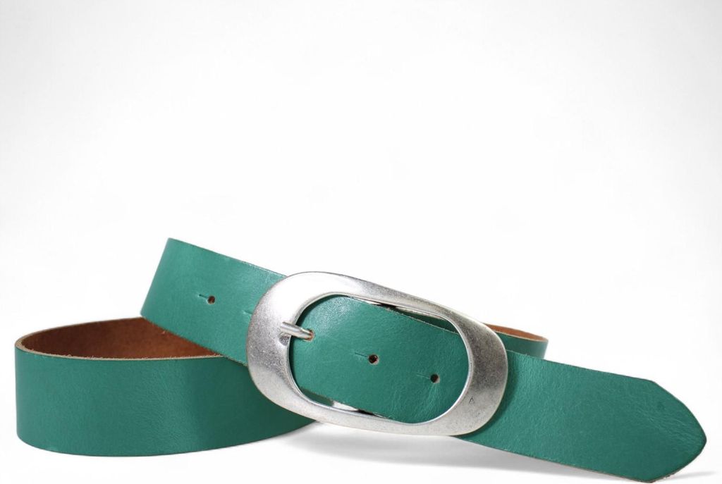 FRONHOFER Damen Ledergürtel große Dornschnalle Retro 70er Hüftgürtel, echt Leder, 4 cm