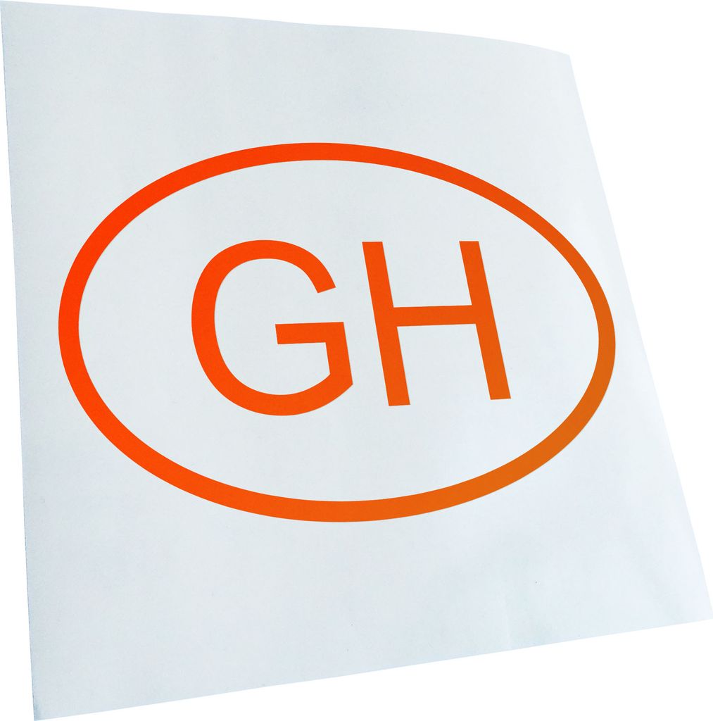 Kiwistar - Autoaufkleber - Ghana GH Heckscheibe - Aufkleber für Auto Kfz Fahrrad, LKW, Truck Mofa