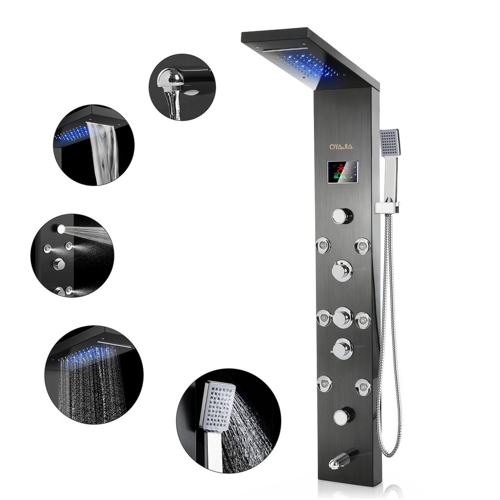 OYAJIA Duschsystem 6209 mit LED Regendusche, 5 Produktbild 