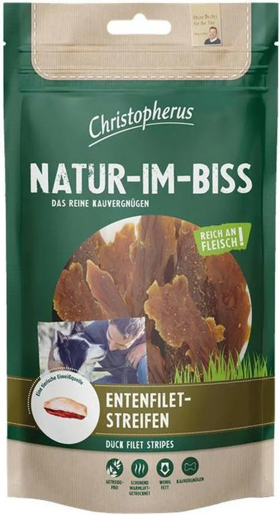 Récompenses Éducation Chien - Filets de Canard Tendres 12x70g Christopherus