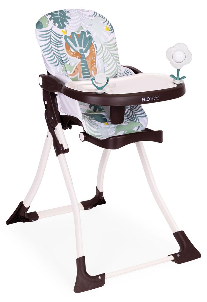 Seggiolone pieghevole per bambini + giocattoli ECOTOYS Immagine del prodotto 