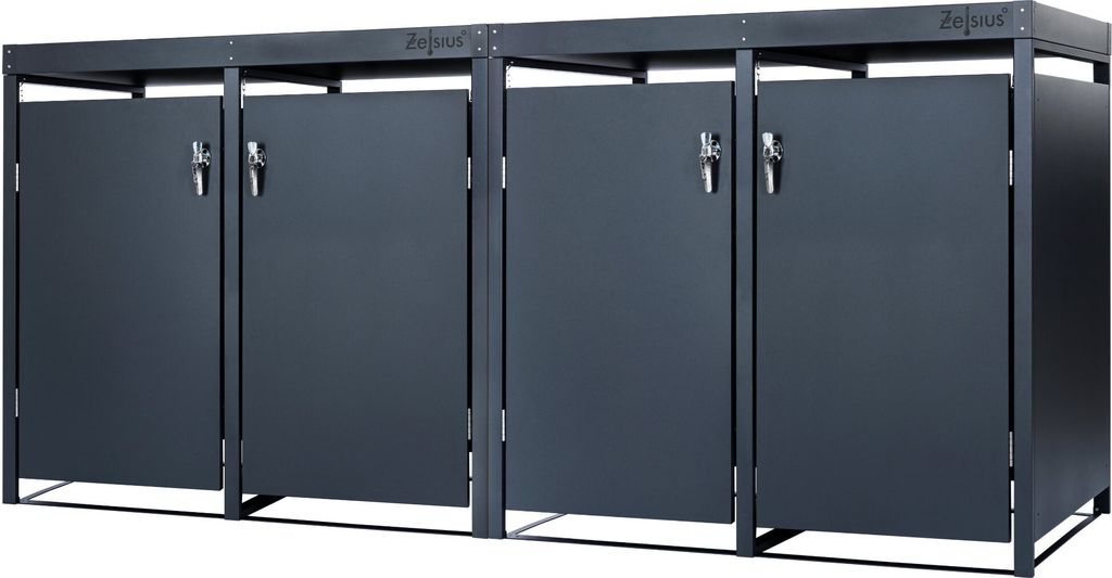 Zelsius Mülltonnenbox mit Pflanzdach für vier 120 - 240 Produktbild 