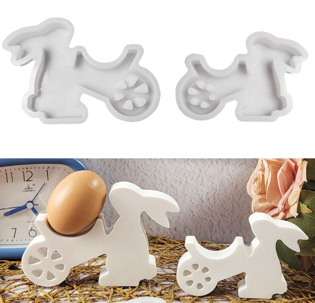 Silikon-Gießform für Osterhasen-Teile, geeignet für Gips und Beton