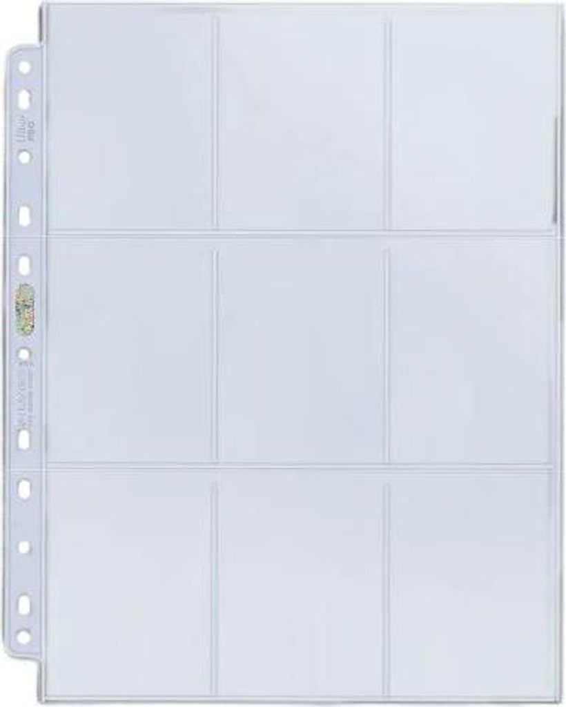 Ultra Pro: Silver Series 9-Pocket 11-Hole Pages (25)