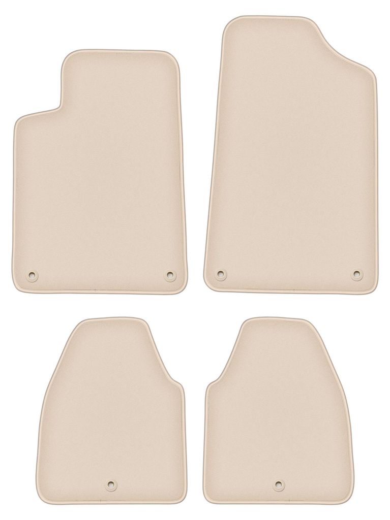 DURBAN Beige Velours-Fußmatten-Set für Citroen C6 Limousine (2005-2012)