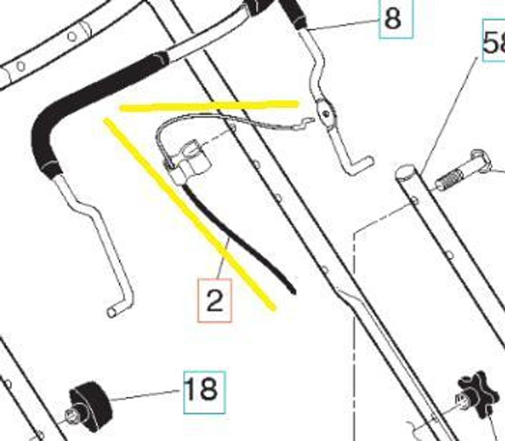 Original Seilzug / Bowdenzug für Husqvarna HU700H