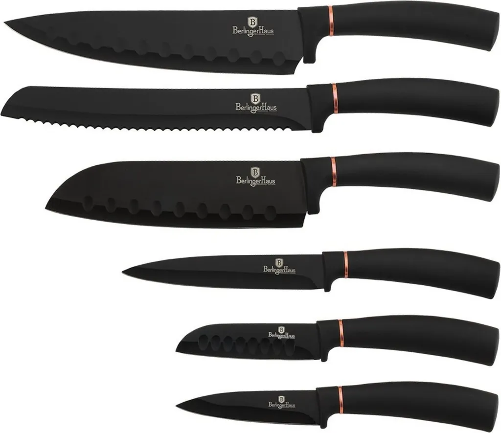 Set Coltelli 6 Pezzi Berlinger Haus Black Rose Gold BH2337 Luxury