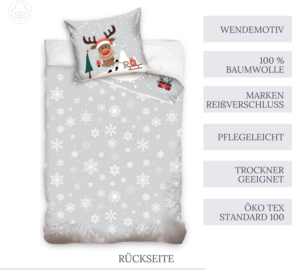 Weihnachten "Rentier mit roter Nase" Merry Christmas Winter Produktbild 4