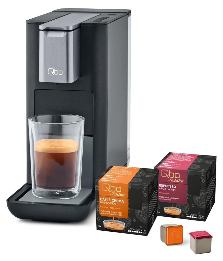 Tchibo Qbo Kapselmaschine, ESSENTIAL, Dark Stone, inkl. 16 Produktbild 
