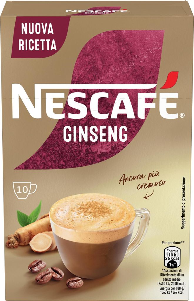 10x Tassen NESCAFE Ginseng Kaffee Coffee Instant 7g kaffeemilch Pulverkaffe