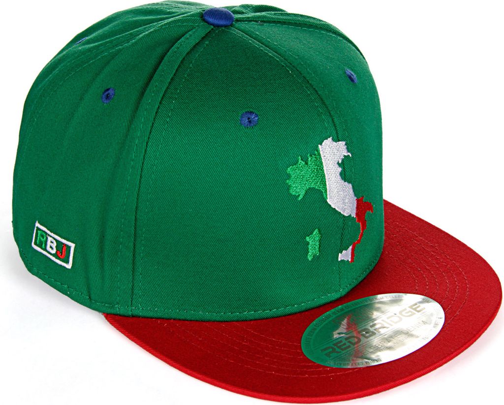 Red Bridge Uni Italien Cap Snapback Bestickt Grün One Size
