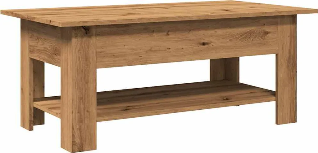 Tavolino Rovere Artisan 102x55 cm - Atmosfera Calda per il Living