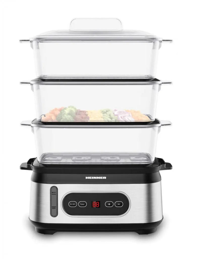 Cuit-vapeur en inox Heinner HSA-D950SS avec minuterie de 60 minutes