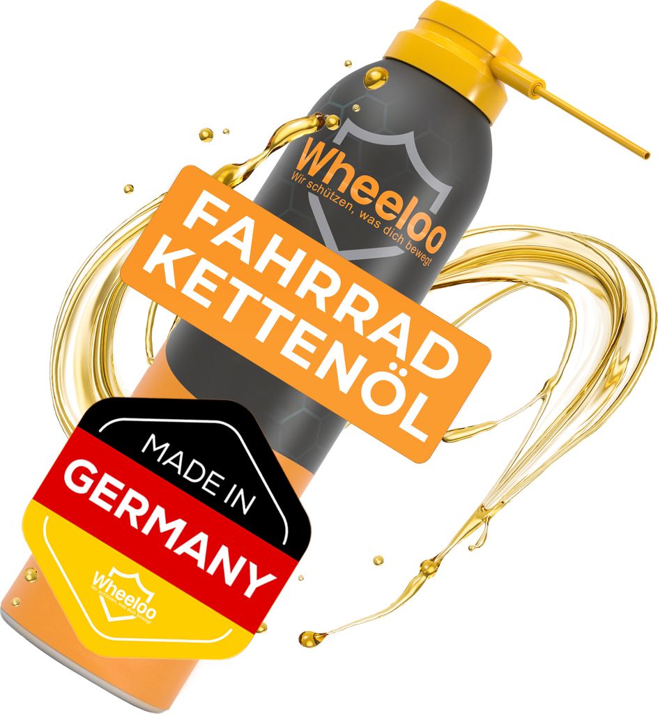 WHEELOO Kettenöl Fahrrad 300 ml I Germany I Für Ebike, Mountainbike, Rennrad Kette I Kettenspray Öl E-Bike ready I Fahrradkette Kettenfett