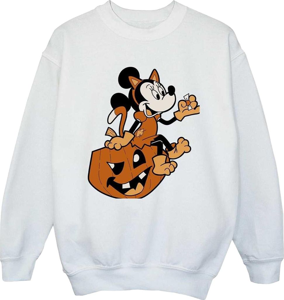 Disney - Sweatshirt für Mädchen, Halloween BI56420 (128) (Weiß)