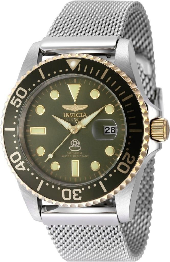 Invicta Pro Diver 48217 Herrenarmbanduhr - Quartz Uhrwerk - Edelstahl mit grünem Zifferblatt - 42 mm