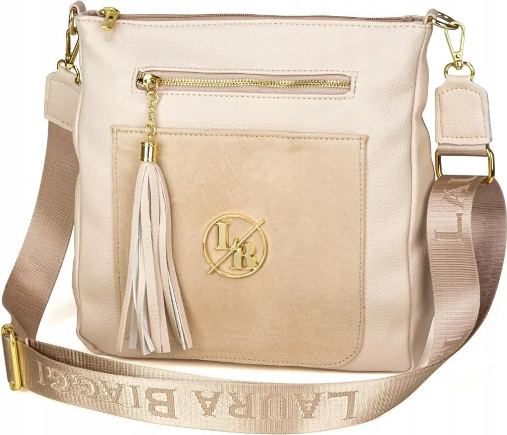 Laura Biaggi Messenger Bag: Eleganza Sobria in Vera Pelle per Donna