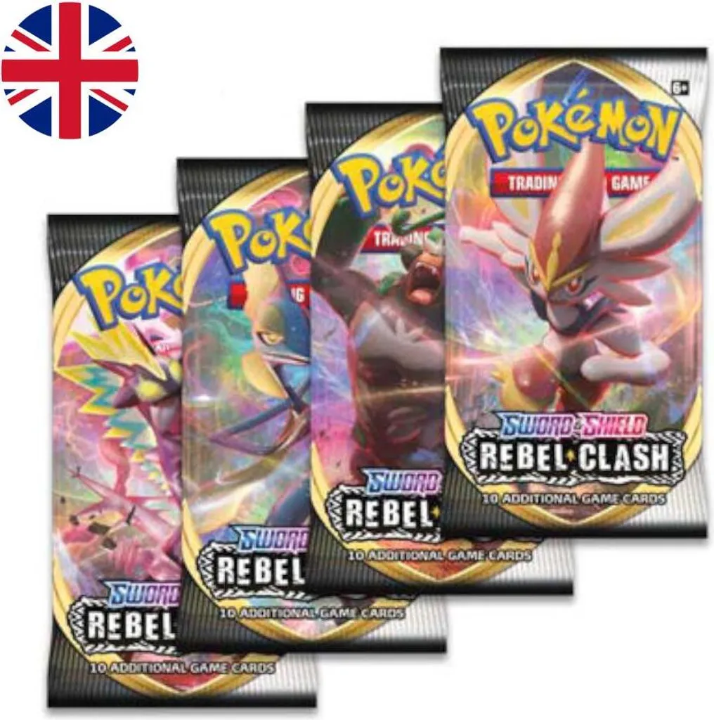 Pack Pokémon SWSH02 Rebel Clash Booster pour Améliorer votre Deck de Combat