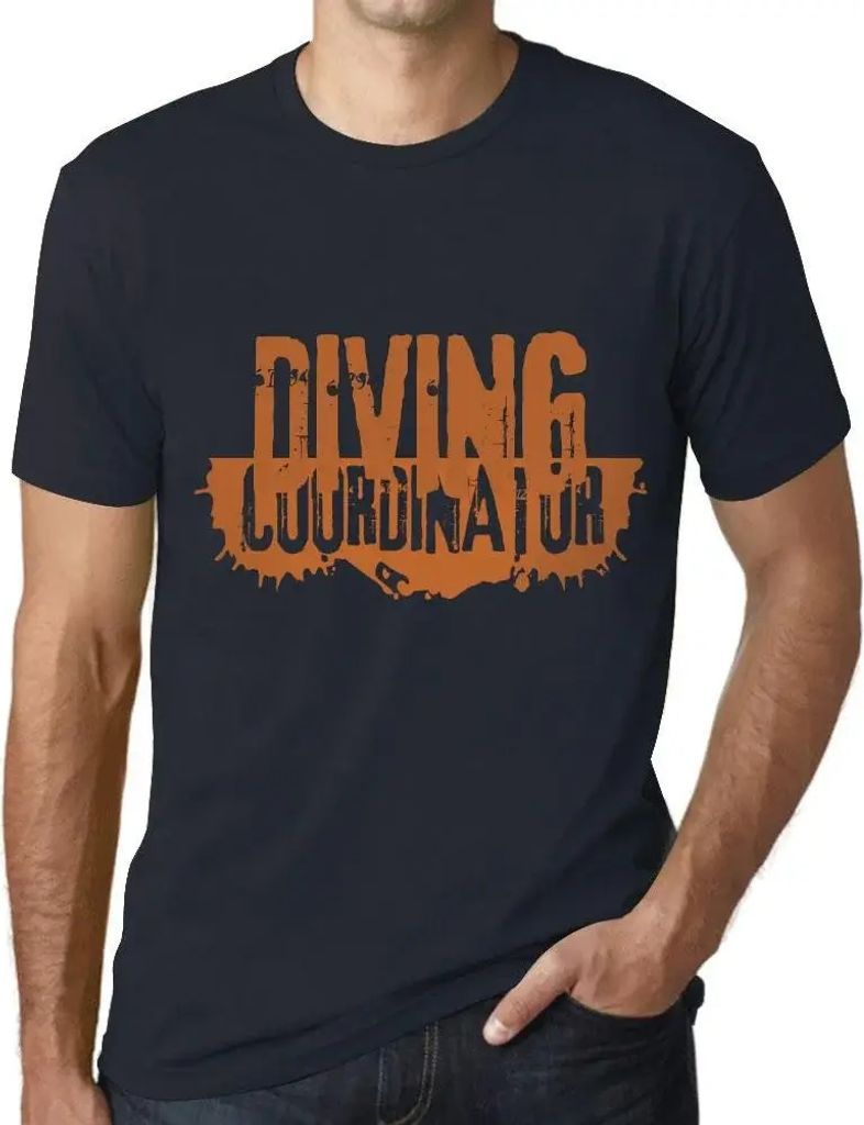 Herren Grafik T-Shirt Koordinator für Tauchen – Diving Coordinator – Öko-Verantwortlich Vintage Jahrgang Kurzarm Lustige Druck Geburtstag Ges...