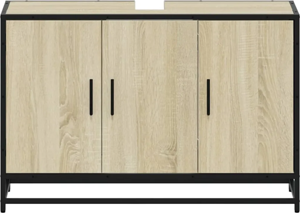 Miglior Mobile Bagno 90cm SYFAX Rovere Sonoma | Qualità Massello - 4