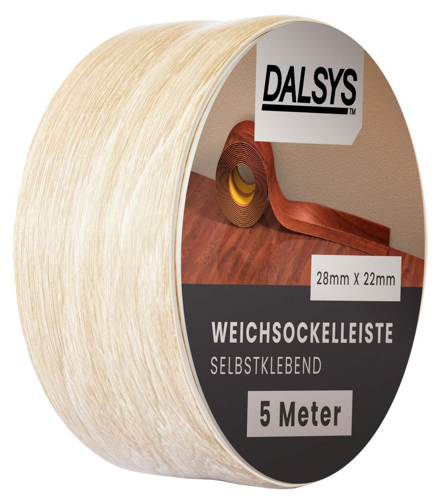 Dalsys Weichsockelleiste selbstklebend 5m Eiche hell - Produktbild 