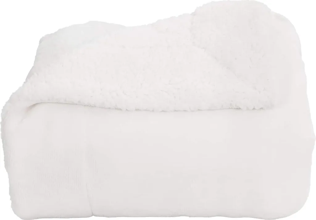 vidaXL Coperta in pile bianca 240 x 270 cm - 4