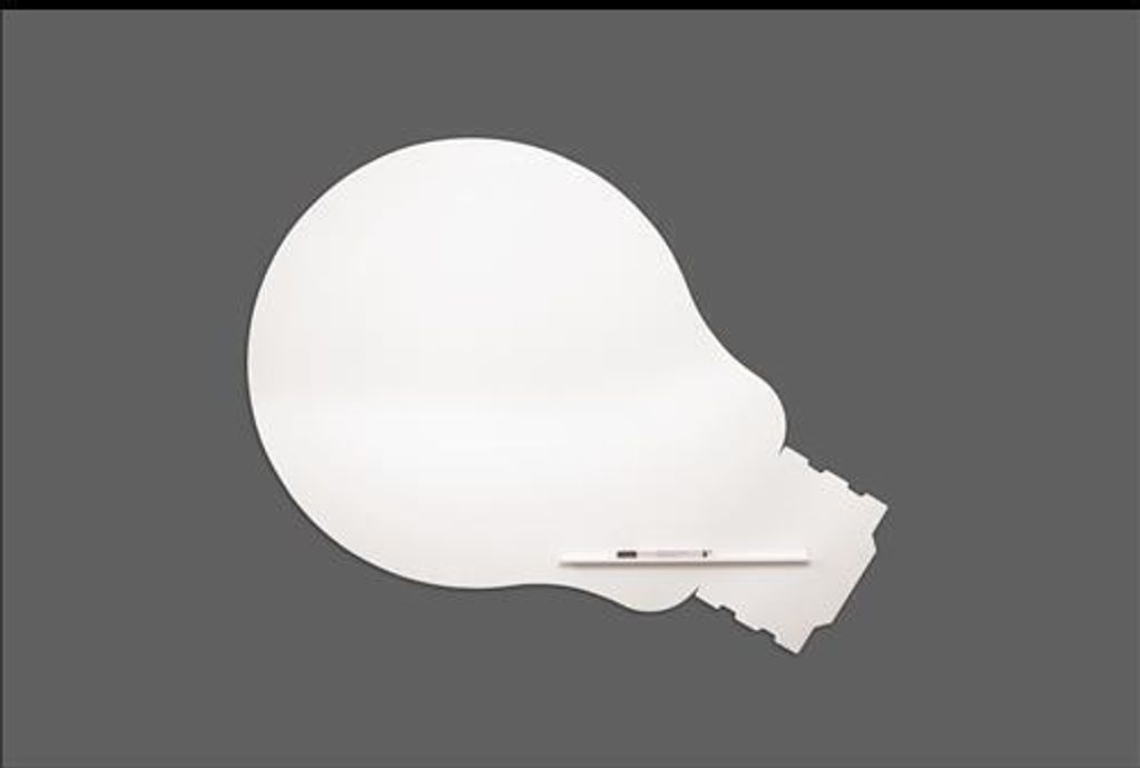 POV Whiteboard Glühbirne 100 x 150 cm weiß