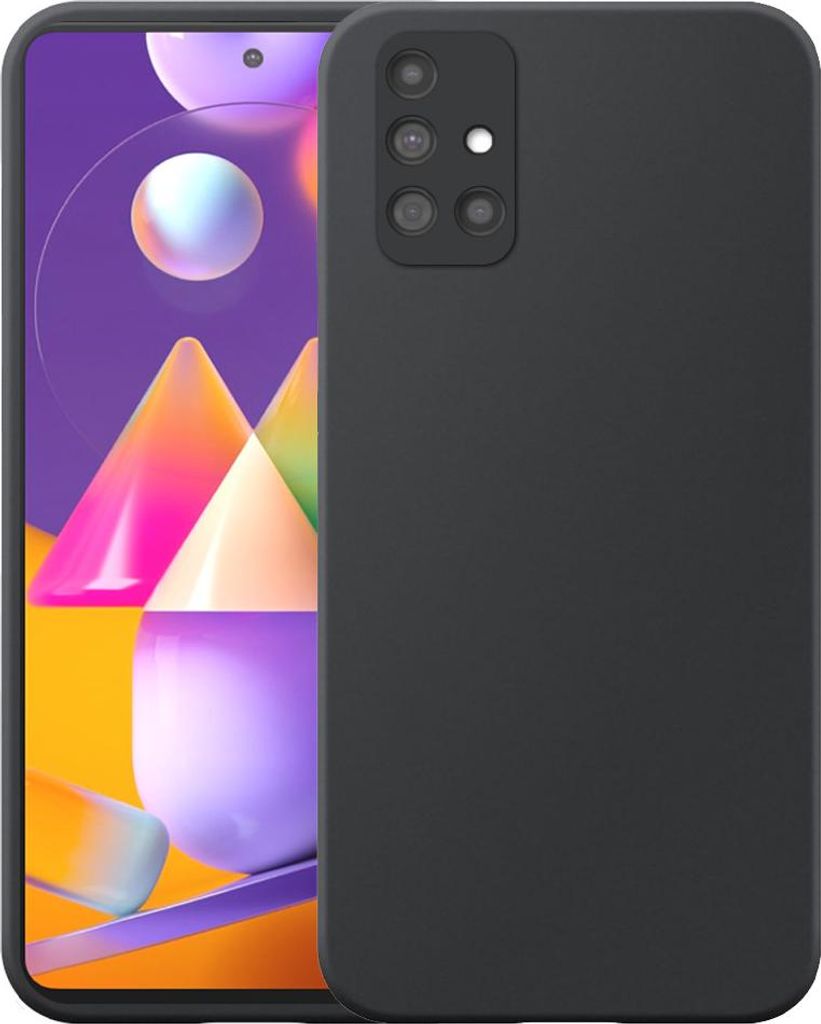 Geeignet für Samsung Galaxy M31S Phone Case Flexible Silicon TPU Case - Flexible Back Cover Case Silicone TPU - Schwarz - Smartphonics