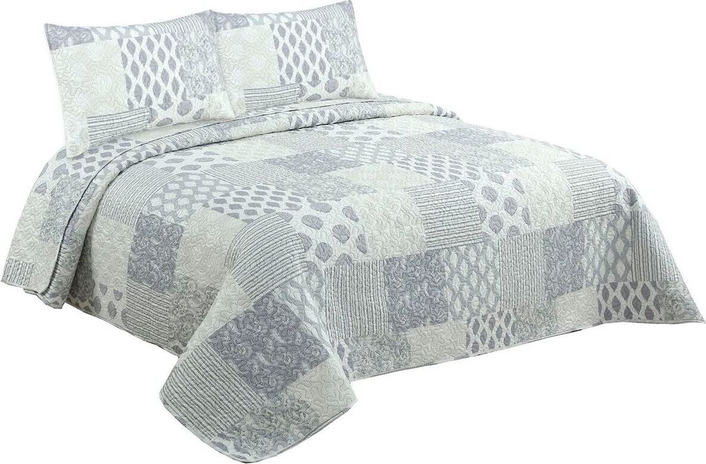 Steppdecke DKD Home Decor Beige Double size 240 x 260 x 1 cm