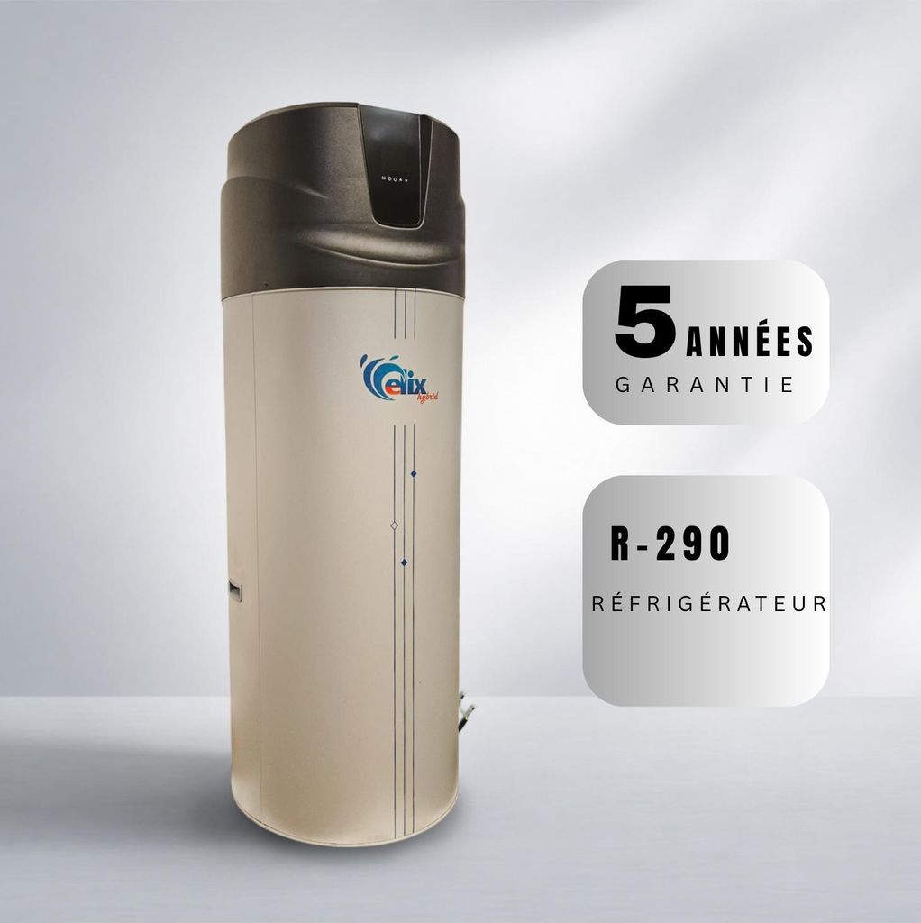 Elix Chauffe Eau Thermodynamique 200L R290 – Pompe à Image du produit 