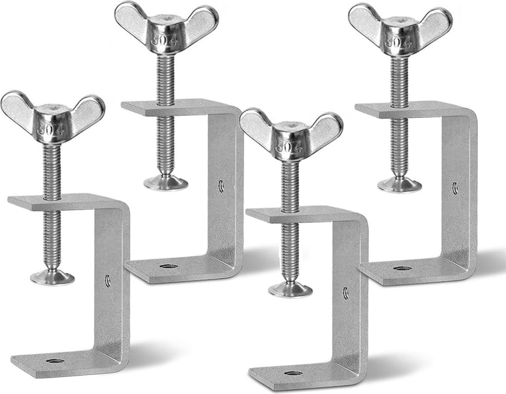 Allecto Premium - 4-teiliges Set C-Klemmen von 85 mm - Verstellbare Tragklemmen für Klemmen und Schweißen - Tischlerbereich 29-73 mm