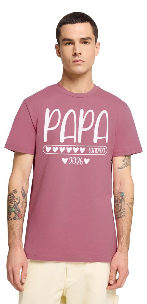 Spreadshirt Papa 2026 loading Männer Premium T-Shirt, XS, Mauve