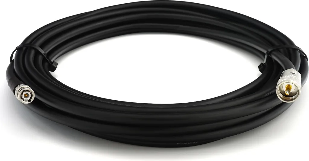 Prolunga Antenna CB RG214 1m BNC Maschio a UHF PL259 - Alta Qualità 50 Ohm - 4