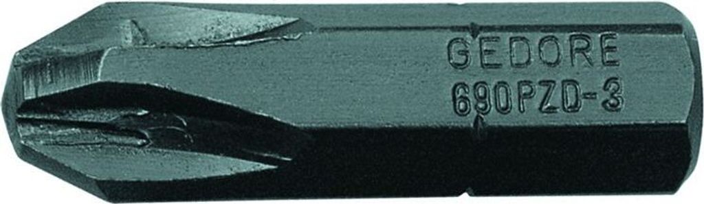 GEDORE 690 PZD 2 L S-010 Schraubendreherbit 1/4", Vorteilspack 10-teilig, Kreuzschlitz PZ 2 L, 6552950