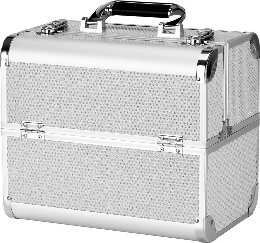 Vanity case rigide argenté Simply Cosmetic SC 44 pour cosmétiques pro