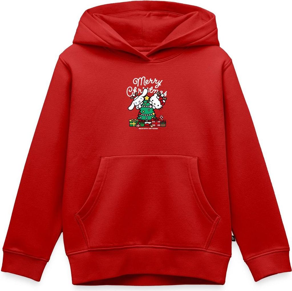 Spreadshirt Hello Kitty Und Cinnamoroll Weihnachten Kinder Premium Hoodie, 134/140 (8 Jahre), Rot