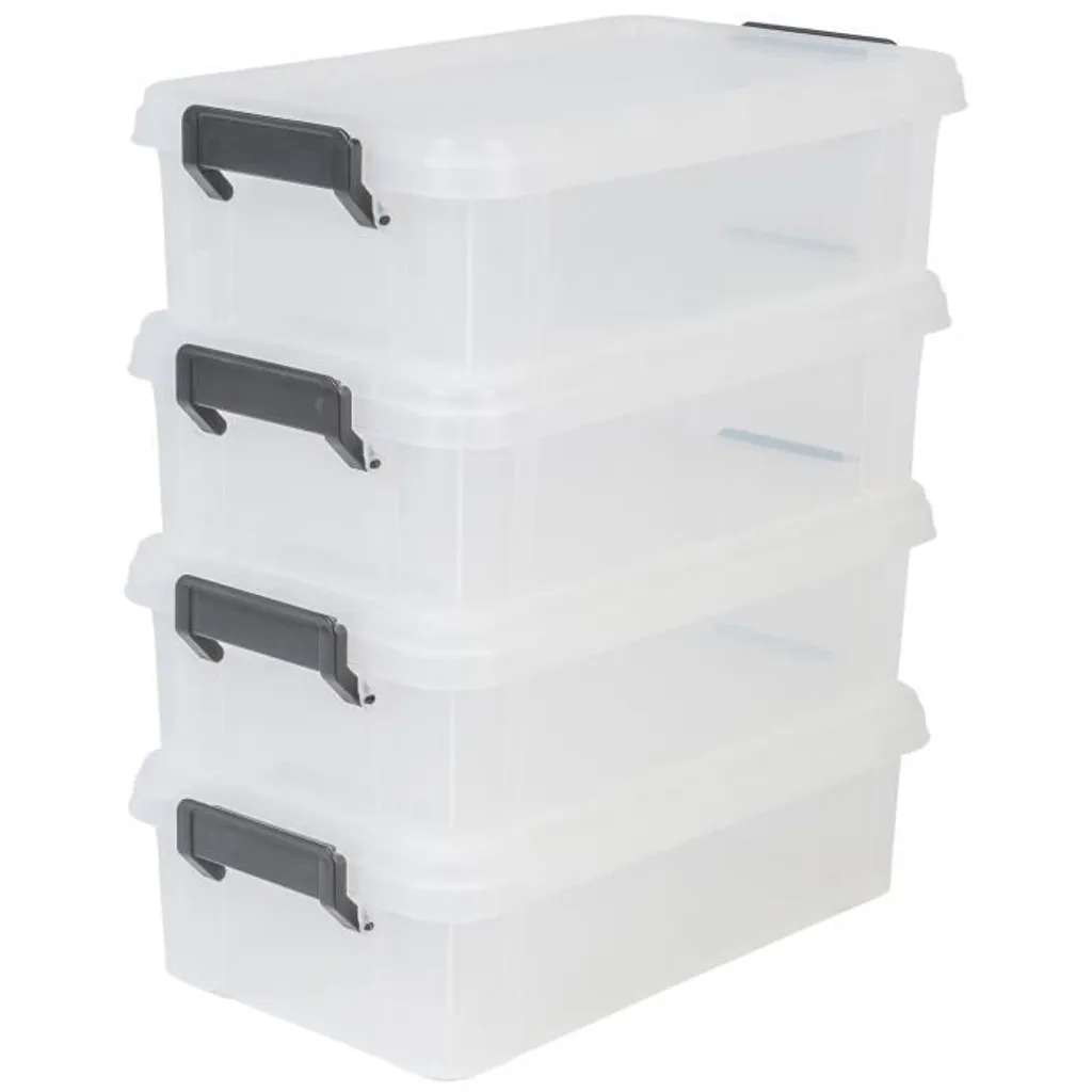 Boîte de Rangement Empilable Plastique Transparent MBX-4 Iris Ohyama