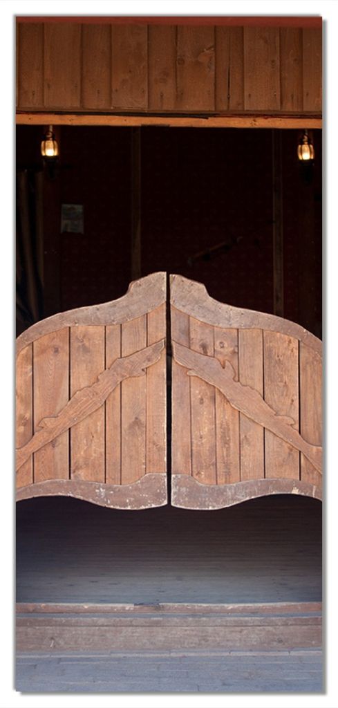 Wallario selbstklebende Türtapete 93 x 205 cm mit Schutzlaminat - Saloontür