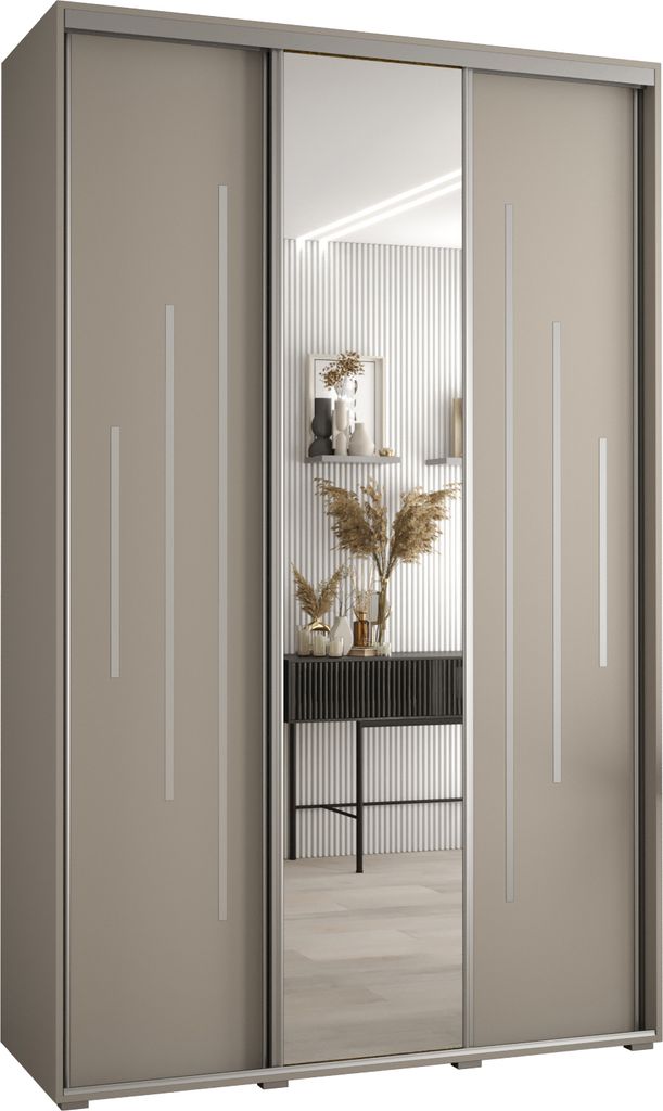 Kryspol Dakota 13 Schrank, drei Türen - 235,2x150x45cm - Kaschmir Silber