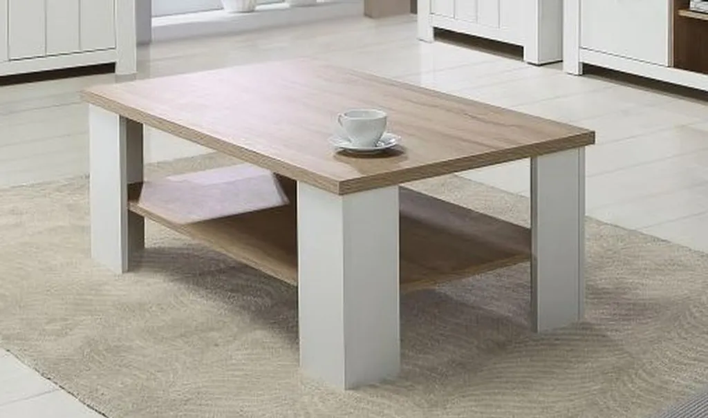 Table basse pour salon moderne Chelles - Grande surface de 107x67 cm - 2