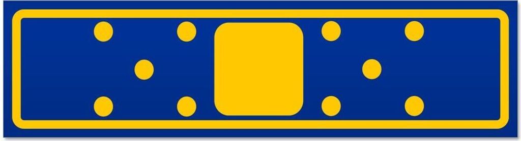 Kiwistar - Autoaufkleber - Blau - 20 x 5,3 cm - Pflaster - Hinweis Aufkleber Sticker für Auto, Kfz, Fahrrad, PKW, LKW
