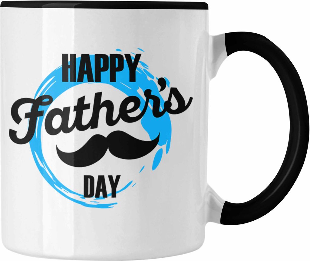 Trendation - Tasse für Papa Happy Father's Day Geschenk für den Vatertag (Schwarz)