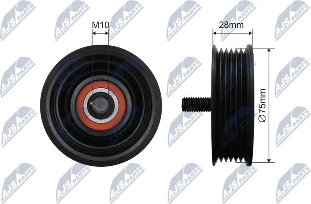 NTY RNK-LR-012 Rouleau de renvoi courroie OE C2C22802 pour Jaguar XE XF