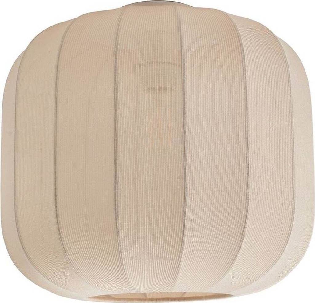 Lindby Deckenleuchte Helin, beige, Stoff, Ø 35 cm