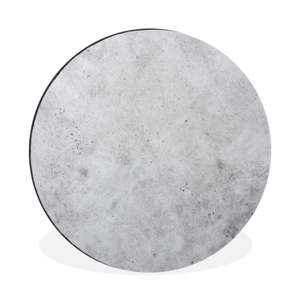 MuchoWow Aluminium Wandkreis Wand - Weiß - Grau Ø 90 cm Wanddeko Modern Wohnzimmer - Mauerkreis - Wandbilder - Runde Bild - Bild aus Aluminium ...