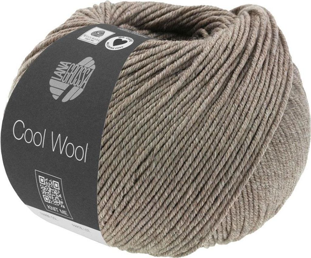 Lana Grossa - Cool Wool Melange 1421 graubraun meliert