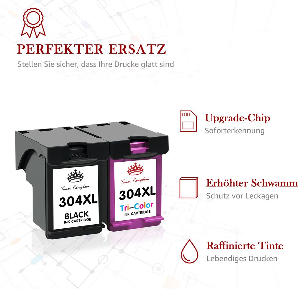 2er Set kompatibel für HP 304 304 XL Druckerpatrone  Produktbild 5