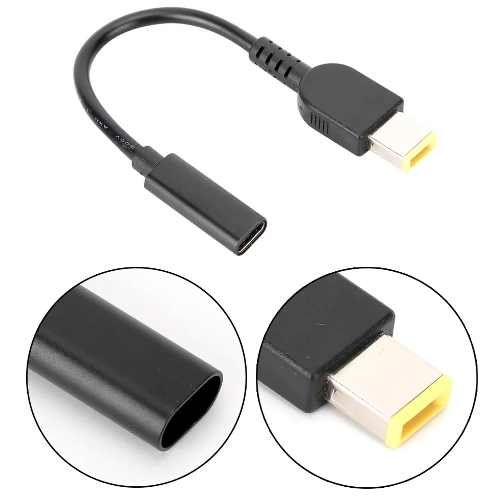 Câble adaptateur USB Type C vers DC Jack pour chargeur d'ordinateur 65W